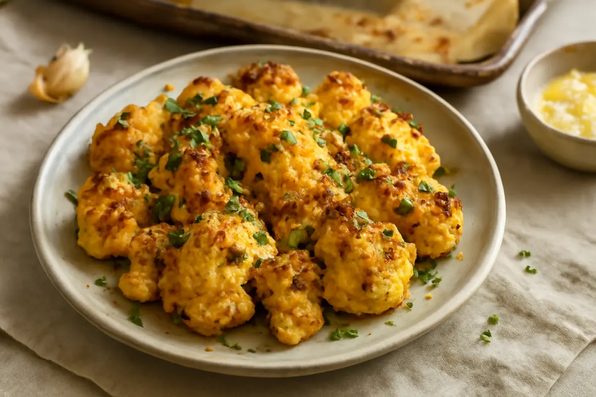 Garlic Parmesan Roasted Cauliflower Recipe