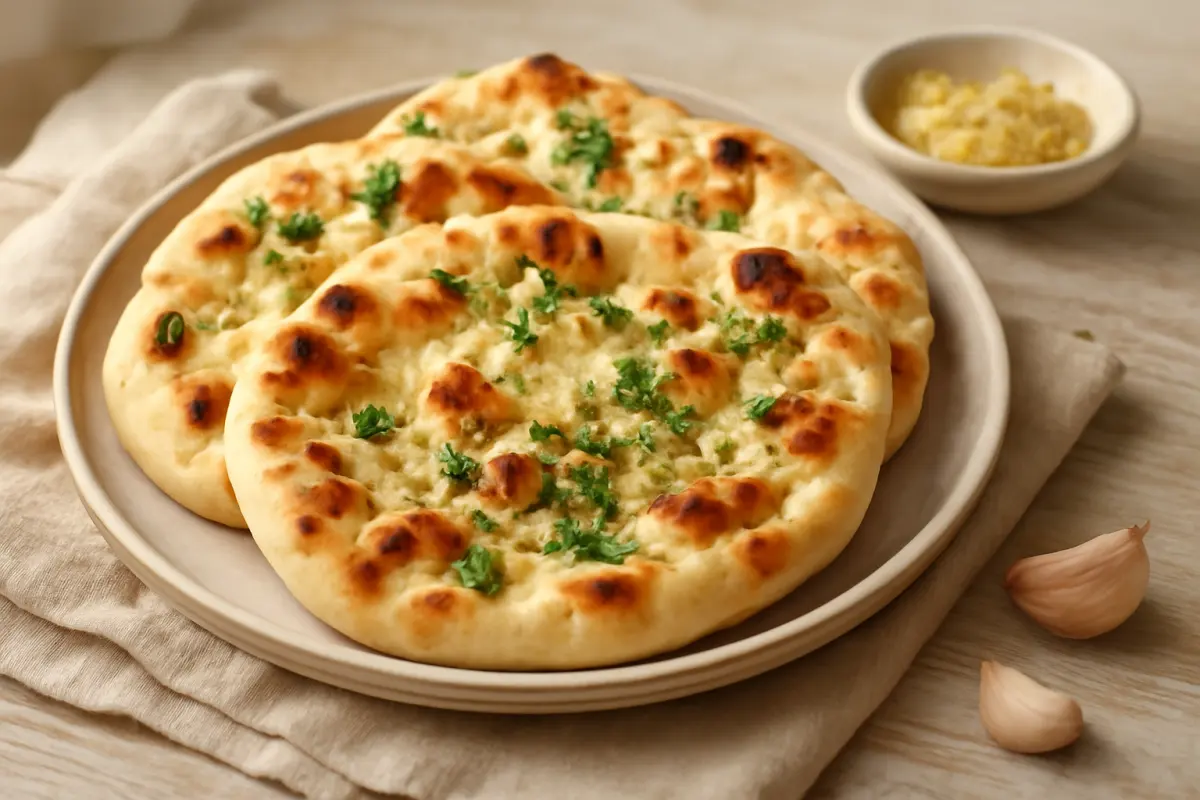 Homemade Garlic Naan Recipe