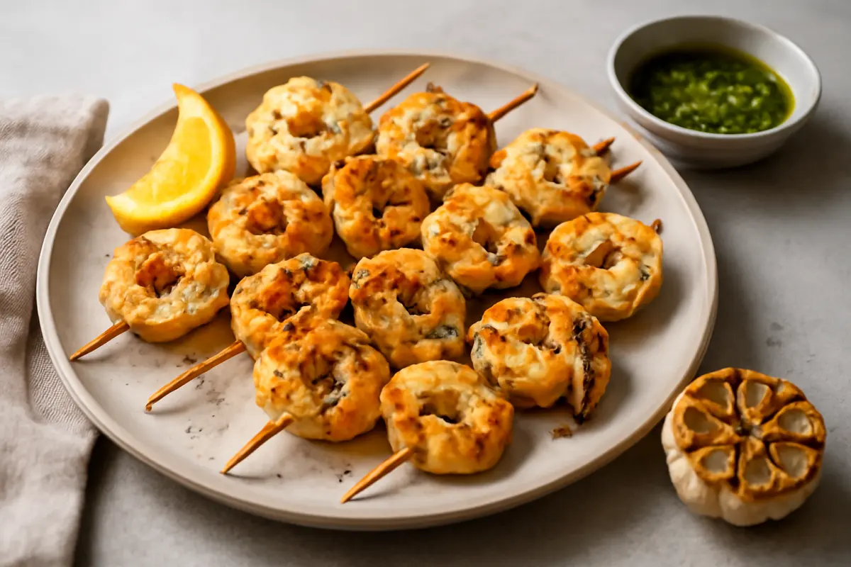 Lemon Garlic Shrimp Skewers Recipe