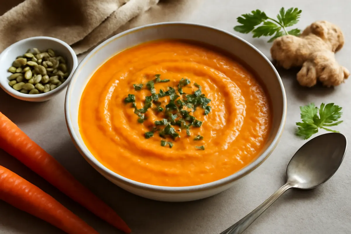 Roasted Carrot Ginger Soup Recipe