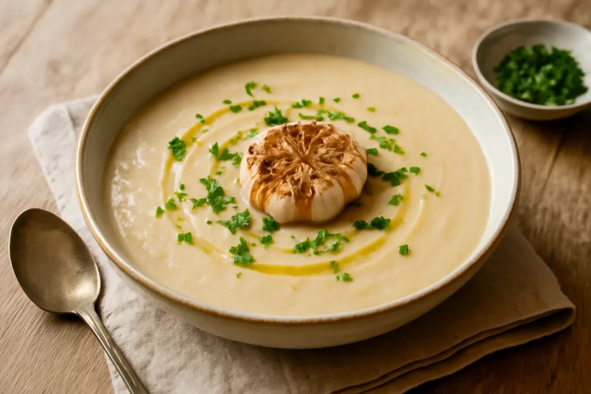 Roasted Garlic White Bean Soup Recipe