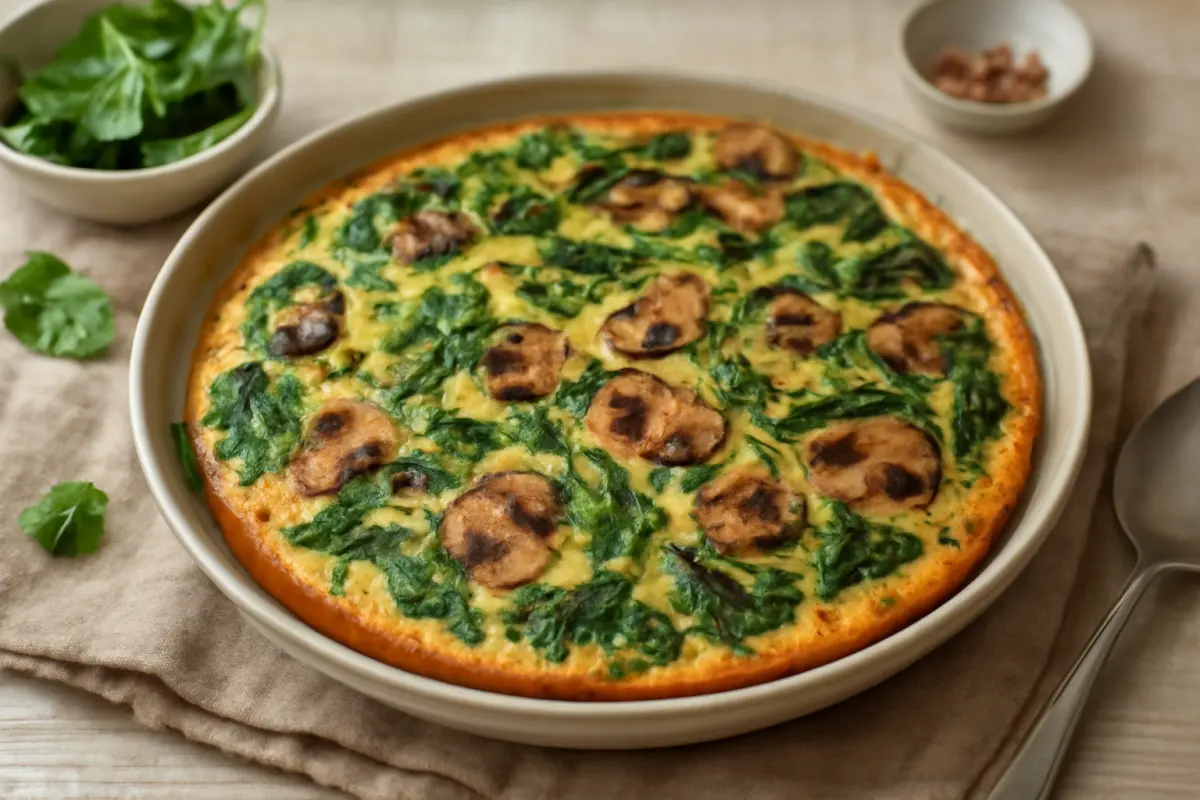 Spinach Mushroom Frittata Recipe