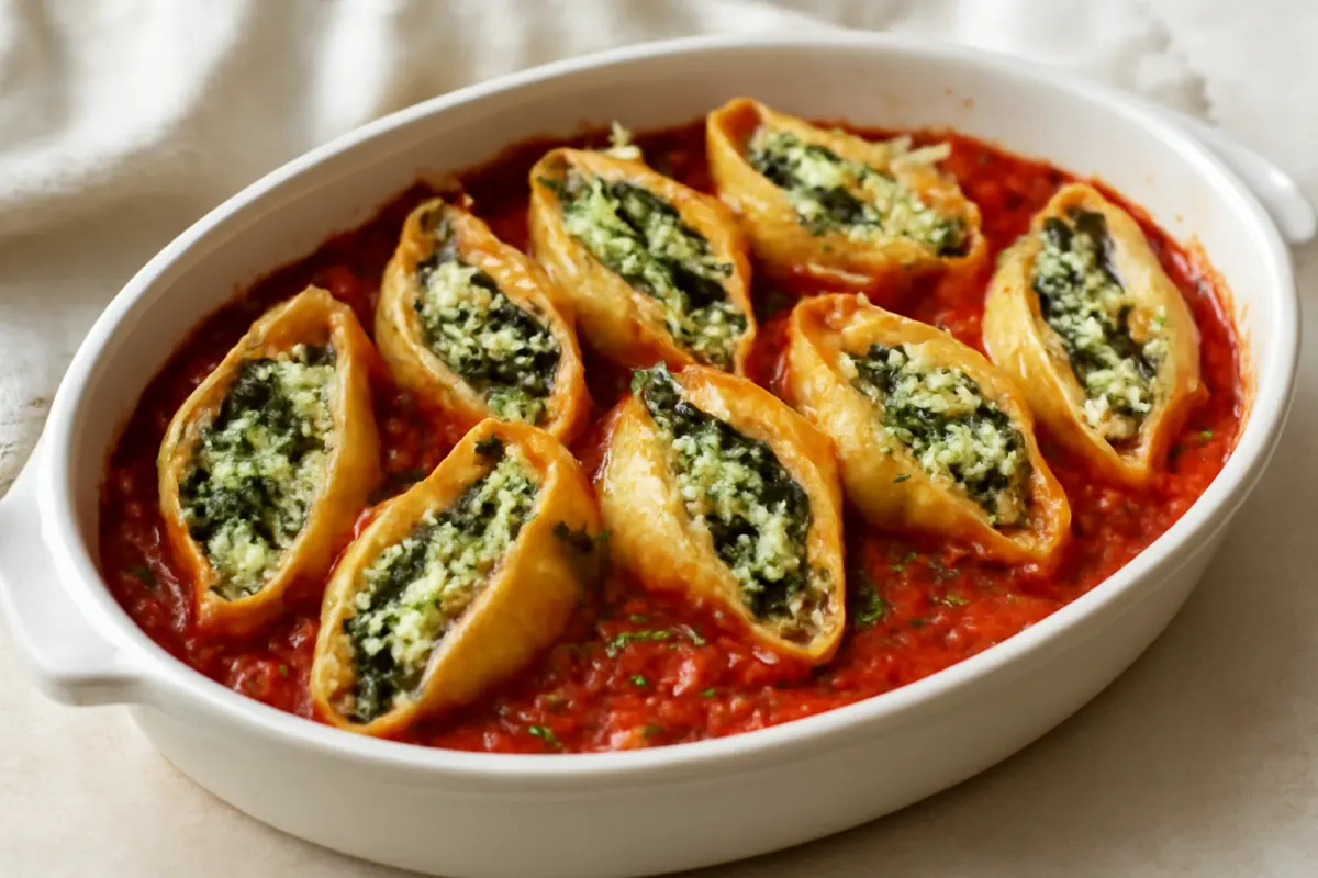 Spinach Ricotta Stuffed Shells Recipe