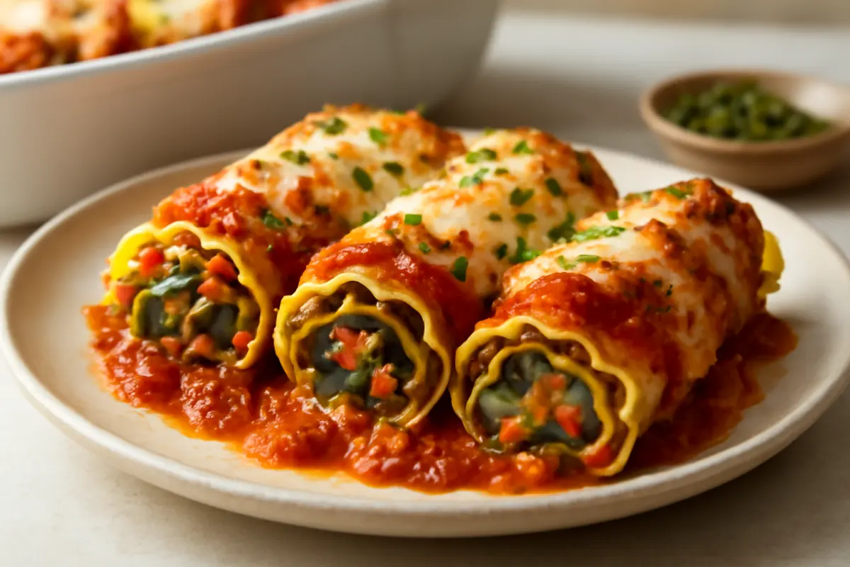 Vegetable Lasagna Roll-Ups Recipe