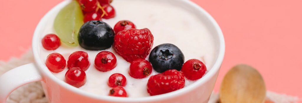 Greek yogurt with mixed berries